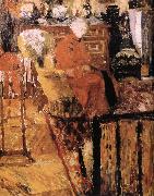 Edouard Vuillard Vial mother wearing a red jacket oil painting on canvas